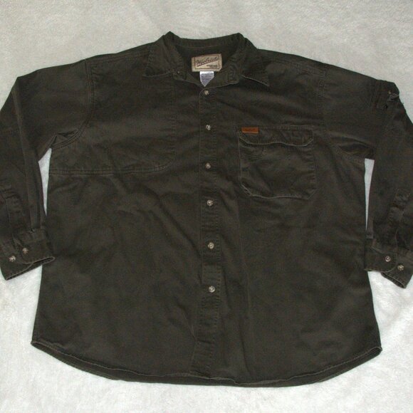 Woolrich Outdoor Guide Collection Olive Green Camping Hunting Shirt Men's XLarge - Picture 2 of 4